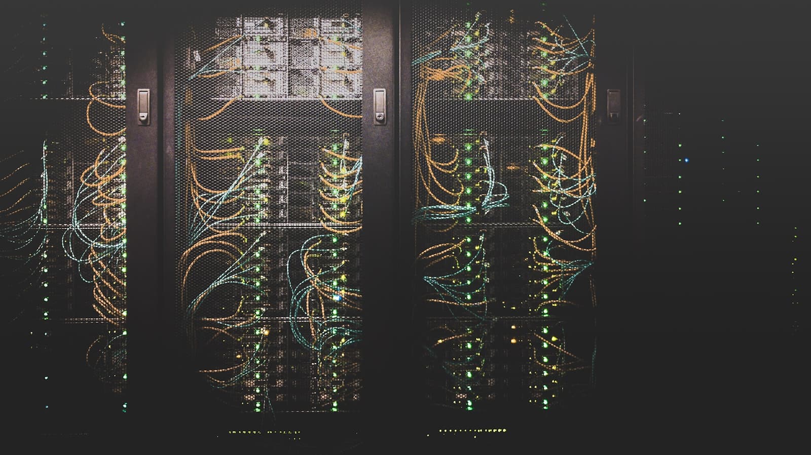 Illuminated server racks representing the PANEDS technology stack